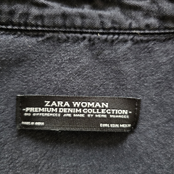 Zara Woman Supersoft Baby Doll Style Denim Top, Size L - Picture 7 of 8